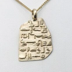 Pendentif Hiéroglyphe Égyptien -Vivalatina Boutiqe pendentif hieroglyphe egyptien or jaune 18 carats 2 Co