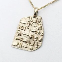 Pendentif Hiéroglyphe Égyptien -Vivalatina Boutiqe pendentif hieroglyphe egyptien or jaune 18 carats 2 Cop