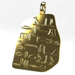Pendentif Hiéroglyphe Égyptien -Vivalatina Boutiqe pendentif hieroglyphe egyptien or jaune 18 carats 2 Copy