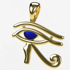 Pendentif Oeil D'Horus -Vivalatina Boutiqe pendentif horus or jaune 18 carats lapis lazuli 2 Copy