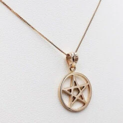 Pendentif Pentacle En Or -Vivalatina Boutiqe pendentif pentacle or rose 18 carats 4