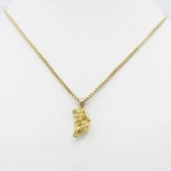 Pendentif Pépite D'Or 24 Carats -Vivalatina Boutiqe pendentif pepite or pur 1