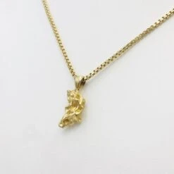 Pendentif Pépite D'Or 24 Carats -Vivalatina Boutiqe pendentif pepite or pur 3