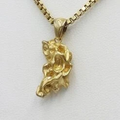 Pendentif Pépite D'Or 24 Carats -Vivalatina Boutiqe pendentif pepite or pur 4