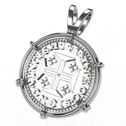 Pendentif Pièce De Monnaie En Or -Vivalatina Boutiqe pendentif piece de monnaie argent 2