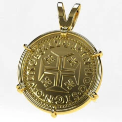 Pendentif Pièce De Monnaie En Or -Vivalatina Boutiqe pendentif piece de monnaie en or jaune 4 Copy