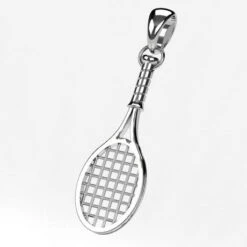 Pendentif Raquette De Tennis En Or -Vivalatina Boutiqe pendentif raquette tennis or blanc 18 carats Copy
