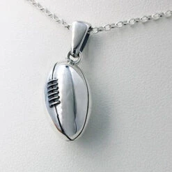 Pendentif Ballon De Rugby En Or -Vivalatina Boutiqe pendentif rugby argent 3