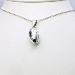 Pendentif Ballon De Rugby En Or -Vivalatina Boutiqe pendentif rugby argent 4