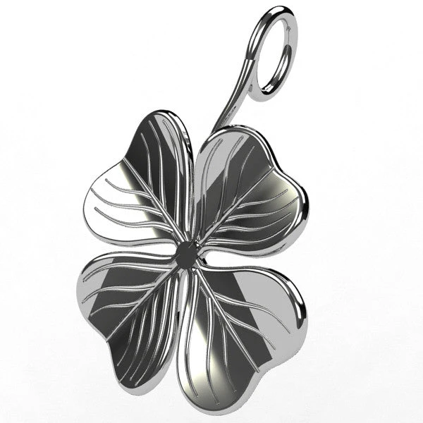 Pendentif Trèfle à Quatre Feuilles En Or 5 Pendentif Trèfle à Quatre Feuilles En Or – Image 3