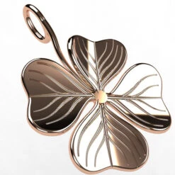 Pendentif Trèfle à Quatre Feuilles En Or 18 Pendentif Trèfle à Quatre Feuilles En Or -Vivalatina Boutiqe pendentif trefle 4 feuilles or rose 18 carats 3
