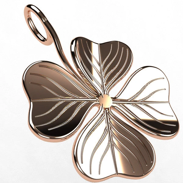 Pendentif Trèfle à Quatre Feuilles En Or 7 Pendentif Trèfle à Quatre Feuilles En Or – Image 5