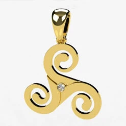 Pendentif Triskel En Or -Vivalatina Boutiqe pendentif triskel or jaune 18 carats Copy