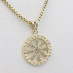 Pendentif Viking Vegvisir En Or 21 Pendentif Viking Vegvisir En Or -Vivalatina Boutiqe pendentif viking or 1