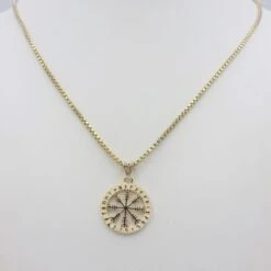 Pendentif Viking Vegvisir En Or 22 Pendentif Viking Vegvisir En Or -Vivalatina Boutiqe pendentif viking or 3