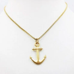 Pendentif Ancre De Marine 26 Pendentif Ancre De Marine -Vivalatina Boutiqe pendentifancreorjaune18carats 1