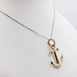 Pendentif Ancre De Marine 24 Pendentif Ancre De Marine -Vivalatina Boutiqe pendentifancreorrose18carats 3