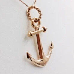Pendentif Ancre De Marine 25 Pendentif Ancre De Marine -Vivalatina Boutiqe pendentifancreorrose18carats 5