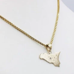 Collier Pendentif Sicile 14 Collier Pendentif Sicile -Vivalatina Boutiqe pendentifcarteilesicileenorjaune18carats 2