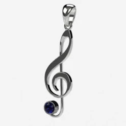 Pendentif Clé De Sol En Or 37 Pendentif Clé De Sol En Or -Vivalatina Boutiqe pendentifclefdesolsaphirblanc2