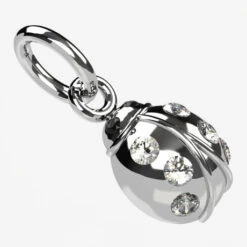 Pendentif Coccinelle En Or 18 Pendentif Coccinelle En Or -Vivalatina Boutiqe pendentifcoccinelleorblanc18carats3