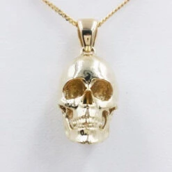 Pendentif Tête De Mort En Or -Vivalatina Boutiqe pendentifcranetetedemortorjaune18carats 5