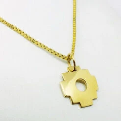Pendentif Croix Andine Chakana 22 Pendentif Croix Andine Chakana -Vivalatina Boutiqe pendentifcroixandinechakanaor22carats 6