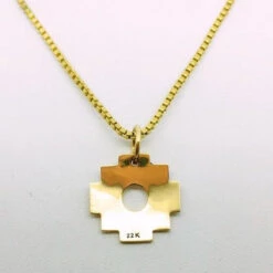 Pendentif Croix Andine Chakana 23 Pendentif Croix Andine Chakana -Vivalatina Boutiqe pendentifcroixandinechakanaor22carats 7