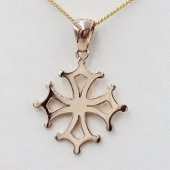 Pendentif Croix Occitane En Or 40 Pendentif Croix Occitane En Or -Vivalatina Boutiqe pendentifcroixoccitaneorrose18carats 4 Copy