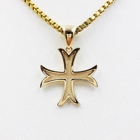 Pendentif Croix Des Templiers En Or 4 Pendentif Croix Des Templiers En Or – Image 2