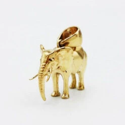 Collier Pendentif Élephant Or -Vivalatina Boutiqe pendentifelephantorjaune18carats 14