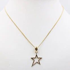 Pendentif Étoile En Or -Vivalatina Boutiqe pendentifetoileorjaune18carats 1