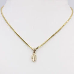 Pendentif Graine De Café En Or -Vivalatina Boutiqe pendentifgraindecafetaille1orjaune18carats 4 Copy