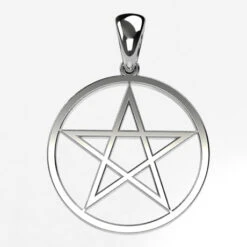 Pendentif Pentacle En Or -Vivalatina Boutiqe pendentifpentacleorblanc18carats2
