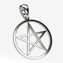 Pendentif Pentacle En Or -Vivalatina Boutiqe pendentifpentacleorblanc18carats3