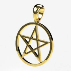 Pendentif Pentacle En Or -Vivalatina Boutiqe pendentifpentacleorjaune18carats