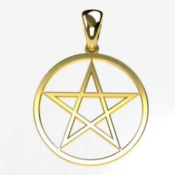 Pendentif Pentacle En Or -Vivalatina Boutiqe pendentifpentacleorjaune18carats2